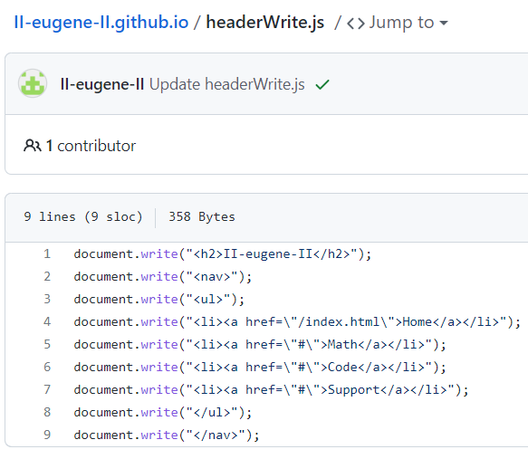 HTML Header 만드는 코드